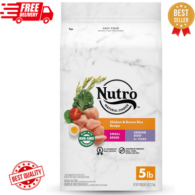 NUTRO NATURAL CHOICE Small Breed Senior Dry Dog Food, Chicken & Brown Rice Recip