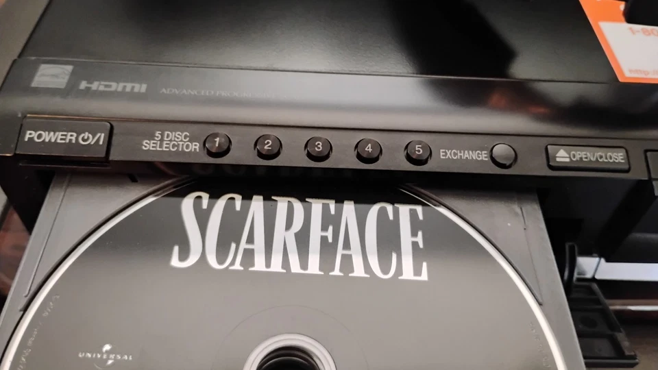 Panasonic 5 Discos DVD/CD Cambiador 1K Vatio Home Theater Receptor Sintonizador FM Probado!! Foto 3 de 4