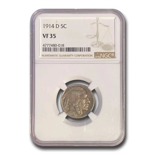 1914-D Buffalo Nickel VF-35 NGC
