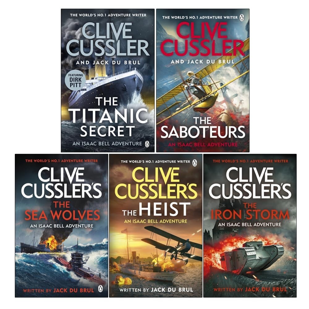 Isaac Bell Series 11-15 Collection 5 Books Set by by Clive Cussler, Jack du Brul