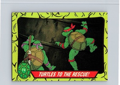 1989 Topps Teenage Mutant Ninja Turtles TMNT #74 Turtles to the Rescue