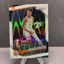 2025 Panini Prizm WNBA #131 Saniya Rivers White Seismic Prizms