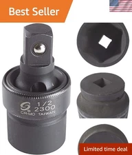 Sunex 2300 Universal Impact Joint - 1/2 Inch Drive, CR-MO Steel, Compact Design