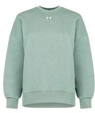 NEW Under Armour Women's Green Rival Fleece Crewneck Sweatshirt Size XS NWT