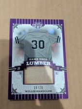 2022 Leaf Lumber Purple Willie Randolph Game Used Lumber /20 Yankees !!