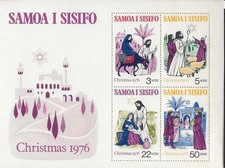 Samoa 1976 - Christmas 1976 Sheetlet of 4v - MNH