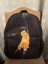 Very Nice Kobe Bryant Dunking A Basketball Black Backpack Athletic Bag