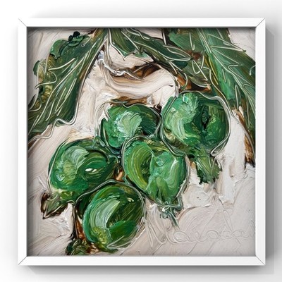 Macadamia Painting Original Australian Native Plant Flower Framed Botanical Art