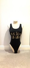 bride tribe black bathing costume size 8 padded matalan pre owned