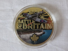 Coin Battle of Britain Canadian WW2 World War 2 Gold Plated 2024 Solomon