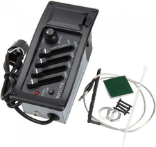 Acoustic Guitar Preamp Pickup Tuner 4 Band EQ-7545R Equalizer Pickup Tuner Piezo