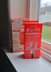 VTG 1980s Coca Cola Plastic Novelty Soda Dispenser Coin Bank Vending Machine NIB