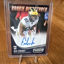 Nick Eubanks #TS-NEB 2021 Chronicles Draft Picks Threads Rookie Signatures UMich