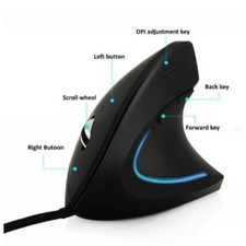 Wired Right Hand Vertical RGB Mouse Ergonomic Gaming Mouse 3200DPI USB Optical