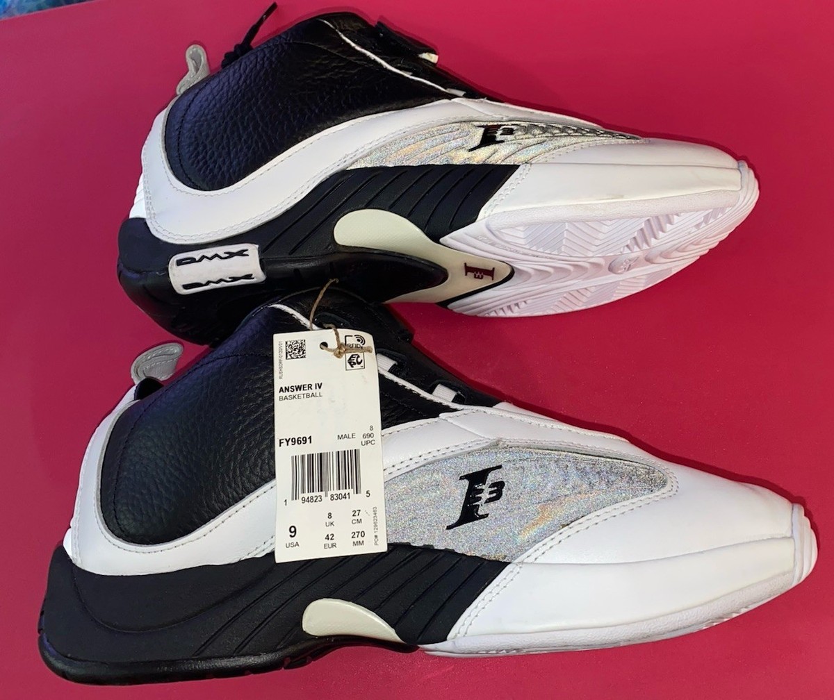 Size 9 - Reebok Answer 4 White Black for sale online | eBay