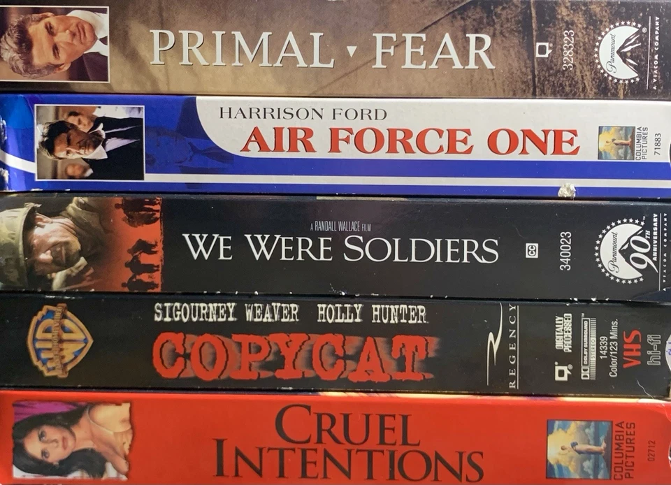 VHS Bundle We Were Soldiers, Air Force 1, Primal Fear, Copycat, Cruel Intentions - Image 2 of 4