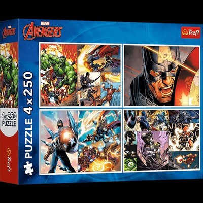 Puzzle Trefl 4x250 Teile Avengers Marvel Disney 