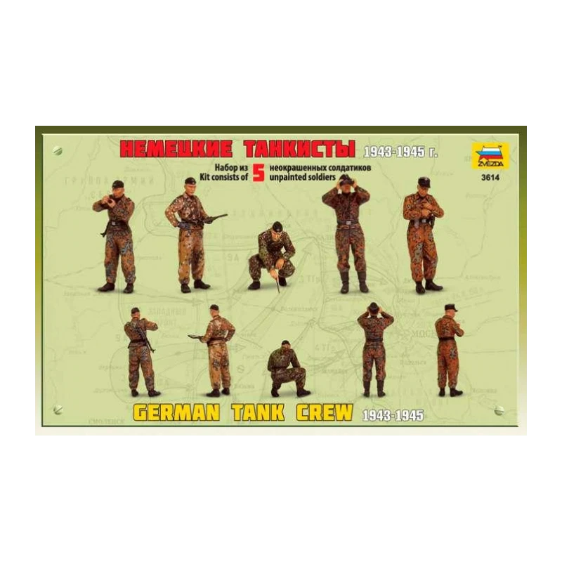 Tedesco Tank Crew 1943-1945 - Equipaggio Serbatoio Wwiifigurines ZVEZDA 1/35 - Immagine 3 di 4
