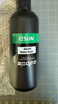 eSUN MA100 Matte Hard & Tough 3D Printer Photopolymer Resin 1KG - Black