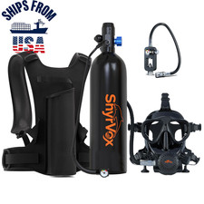 Portable 1.9L Lung Tank with Full Face Mask,Scuba Diving Emergency Tank System