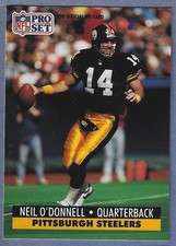 1991 Pro Set Football #845 Neil O'Donnell Rookie Card Steelers. rookie card picture