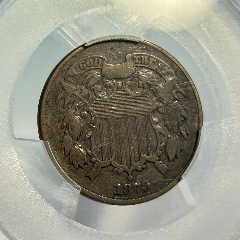 1870 2C Two-Cent Piece - PCGS VF20 - Image 3 of 4