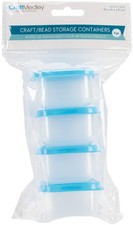Multicraft Imports Bead Storage Containers W/Lids 2.5"X1.5" 4/Pkg- 6Pk 