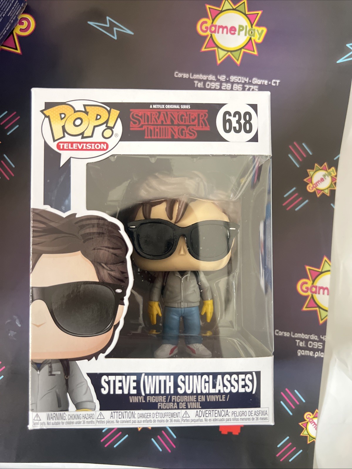 Funko Multicolore/Grigio Stranger Things Pop! Film Steve Con Occhiali Da Sole - Immagine 3
