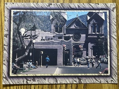 Vintage 1994 Santa Fe New Mexico St. Francis Cathedral Postcard Oversized Unused