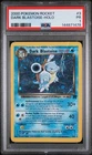 HUGE SWIRL PSA 1 2000 Team Rocket Dark Blastoise 3/82 Holo Foil Pokemon Vintage