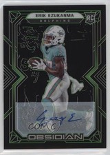2022 Panini Obsidian Rookies Electric Etch Green 40/50 Erik Ezukanma Auto 10jr