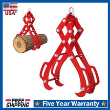 Log Lifting Tongs ,28" 4-Claw Heavy-Duty Steel Log Grapple Logging Tools Timber