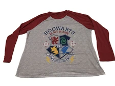 Harry Potter Pajama Top Women 2X Red Raglan Long Sleeve Lightweight