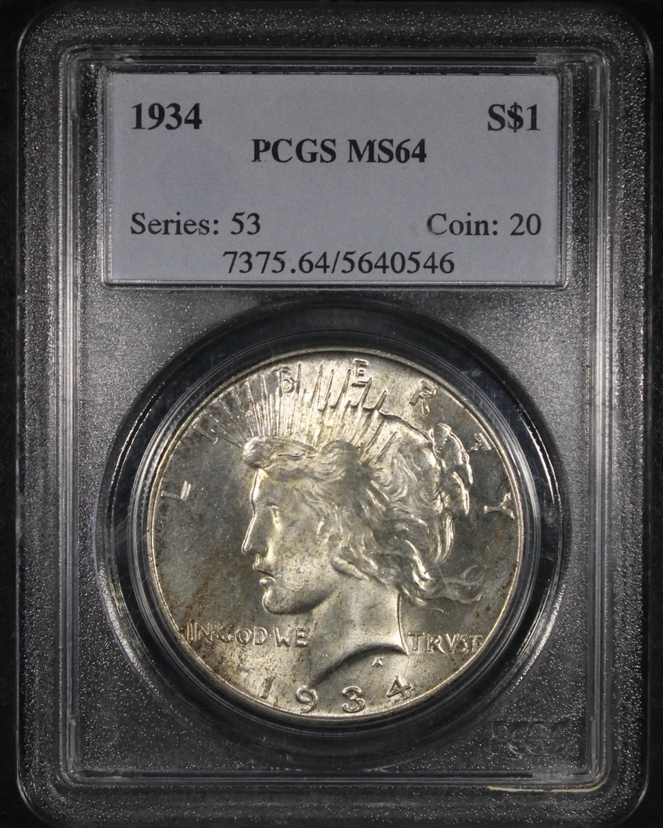 PCGS Peace Dollars 1934 for sale | eBay