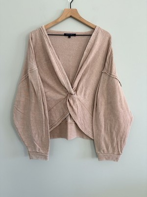Ocean Drive Womens Beige Crop Sweatshirt Long Sleeve Pullover Top Womens XL