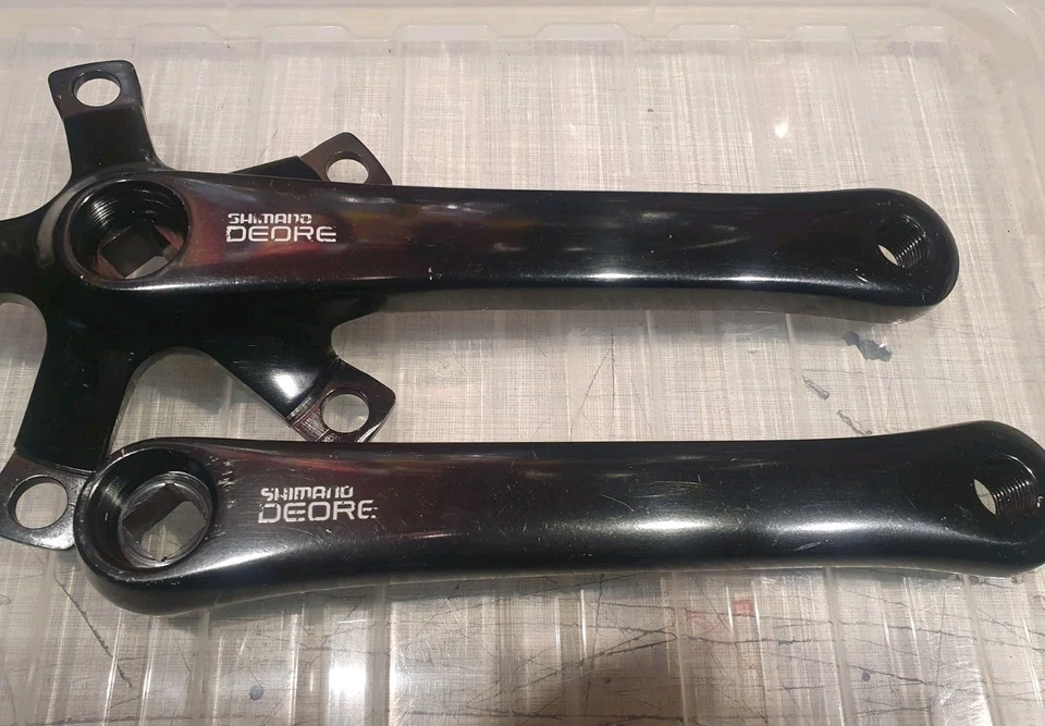 Shimano Deore DX Kurbelgarnitur (Teil von FC-MT60) eloxiert schwarz 175mm *NOS/unbenutzt* - Bild 3 von 4