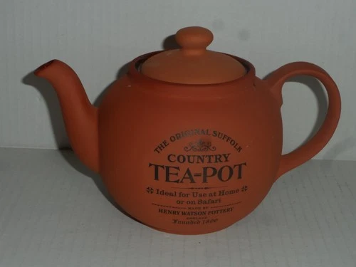 The Original Suffolk Country Teapot Henry Watson Pottery England Terracotta