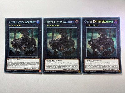 3 x Äußere Entität Azathot x SHVA-DE018 Secret Rare 1. Auflage YuGiOh Playset NM