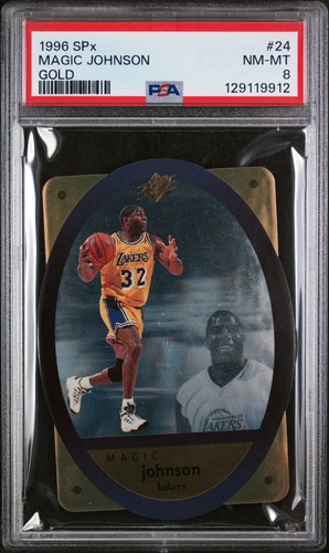 Magic Johnson [Gold] #24 1996 Spx card