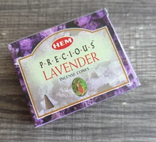 Hem Precious Lavender Incense Cones Single Pack 10 Cones Per Pack