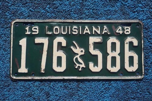1948 Louisiana PELICAN License Plate - Original Paint