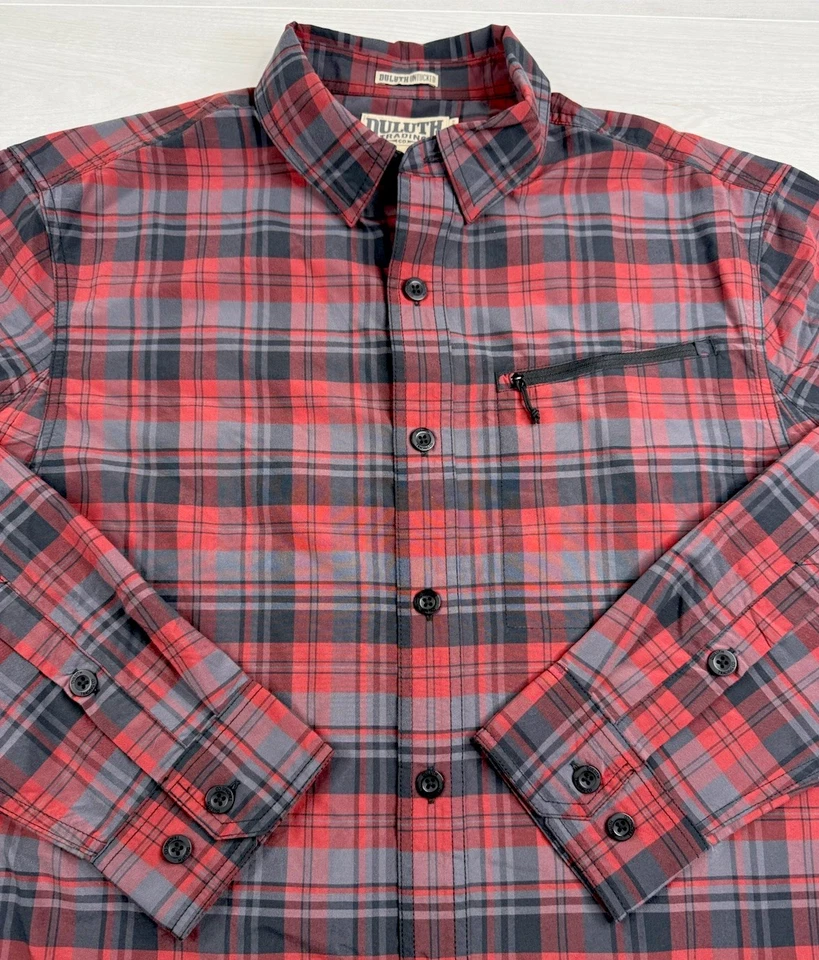 Camisa Duluth Trading Untacked Ajuste Estándar Nylon Abotonada Exterior Ligera L Foto 3 de 4