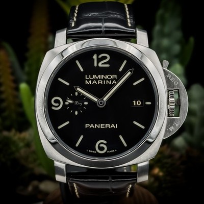 Panerai Luminor Marina 3 Days 1950 44mm PAM00312 Complete Mint Condition 2 Strap