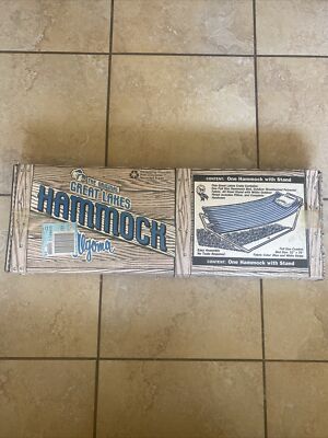 Vintage Algoma Hammock ~ 1992 The Original Great Lakes ~Green ~ Original Box~USA