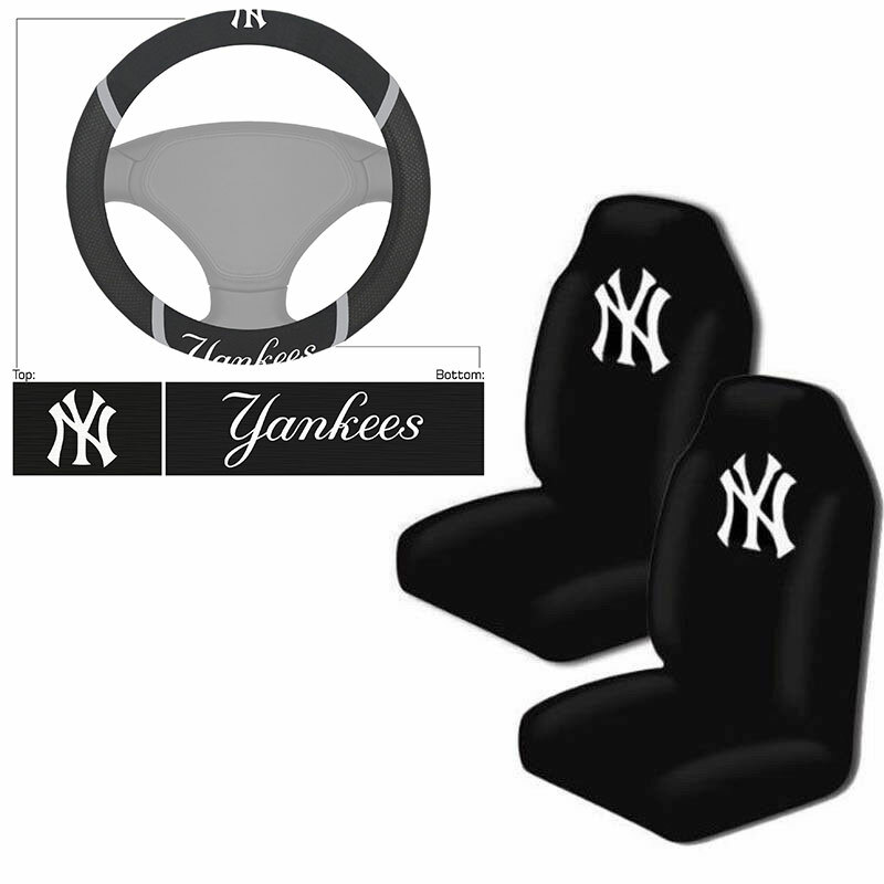 【ステアリングカバー】MLB公認ニューヨーク・ヤンキース Amazon | FANMATS MLB - ニューヨーク・ヤンキース ハンドル