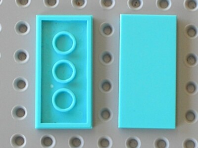 2 x LEGO Medium Azure Tile 2x4 Ref 87079 Set 41385 41395 41340 41386 ...