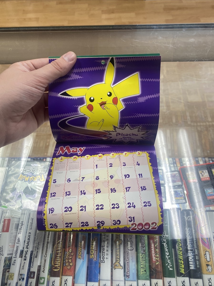 Pokémon Calendar 16 Month Mini Calendar 2002 Collectible | eBay