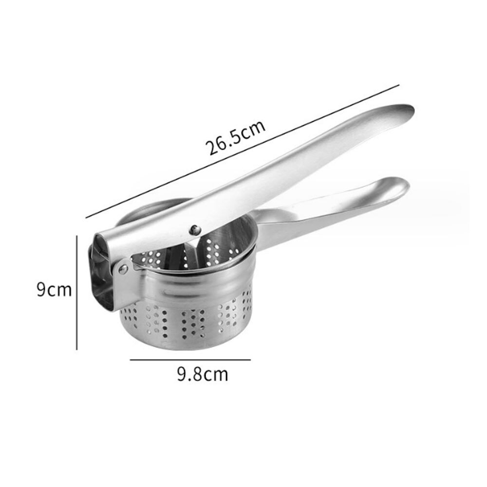 Stainless Steel Potato Ricer & No Lumps Potato Masher Masher Large