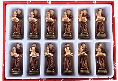 3'' Set of 12 pcs St. Anthony Estatue Catholic Santo Antonio 3 Inch New