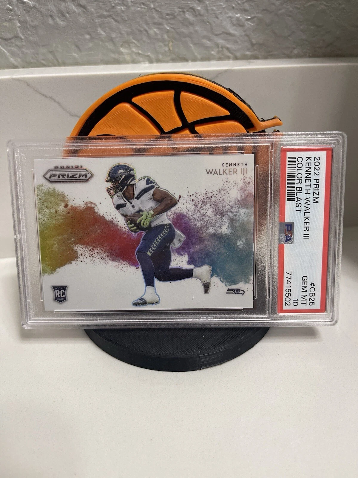 Kenneth Walker III Panini Prizm Color Blast #CB25 Base